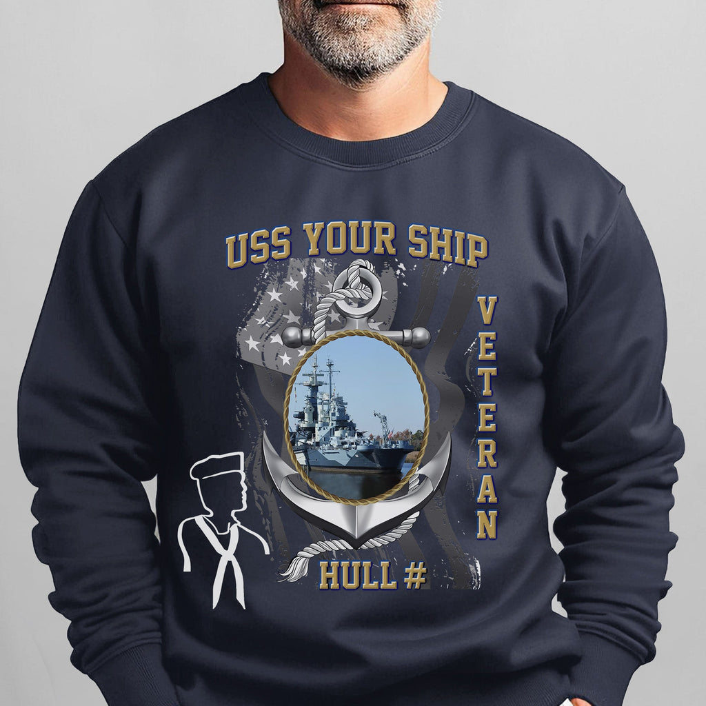 US Navy USS Your Ship Personalized Sweatshirt product image 12