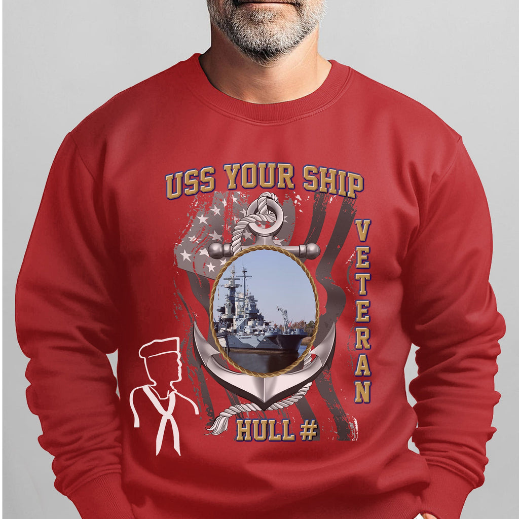 US Navy USS Your Ship Personalized Sweatshirt product image 8