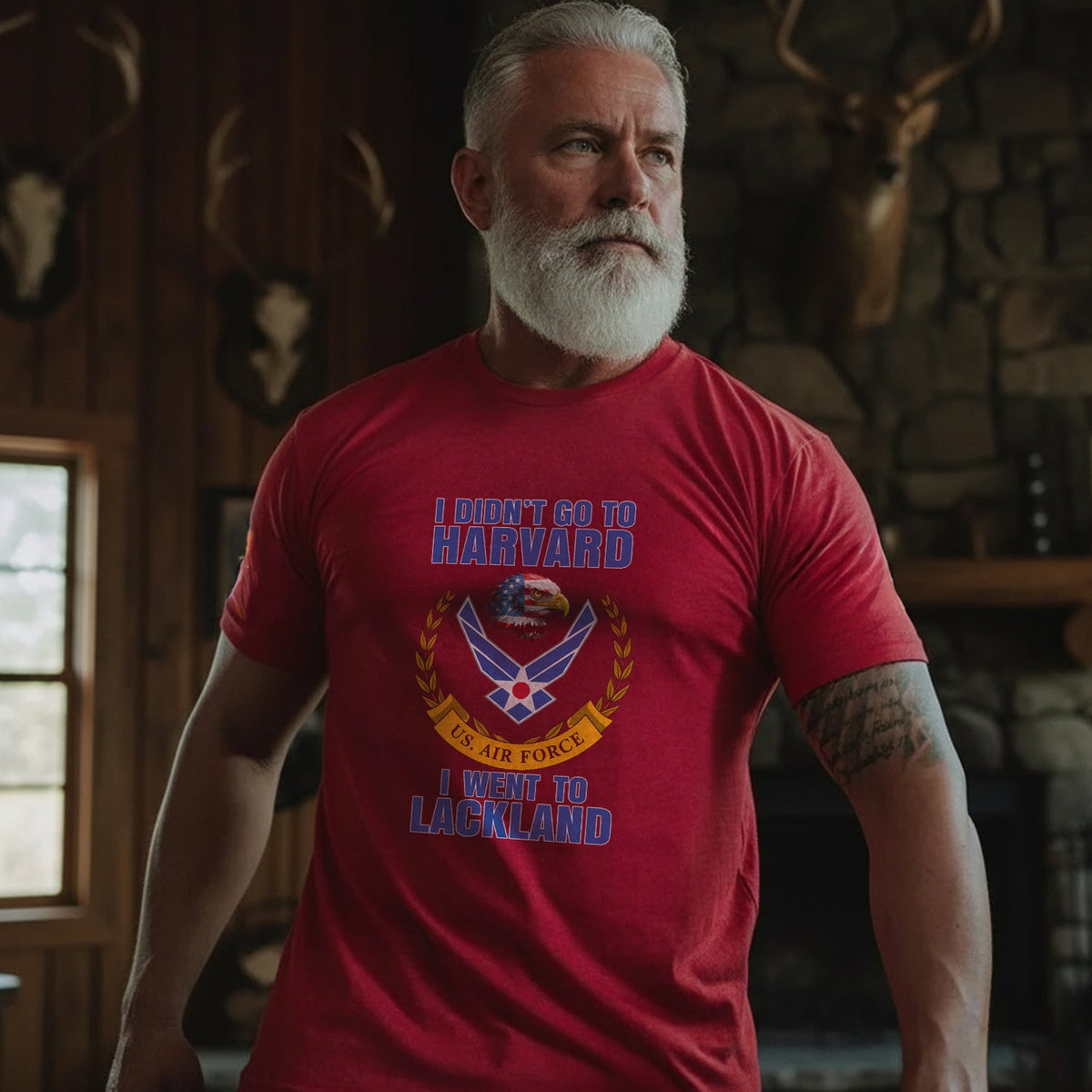 I Didn't Go to Harvard I Went to Lackland T-Shirt product image 2
