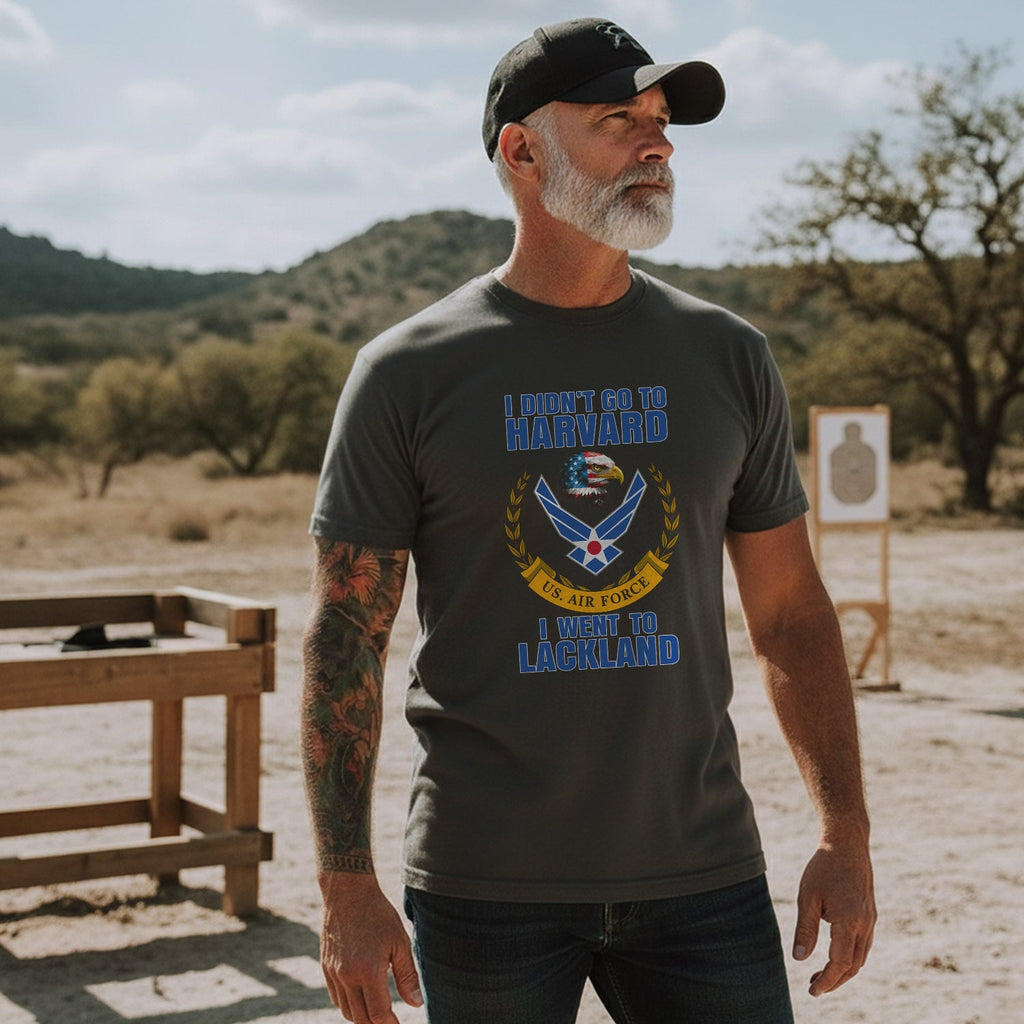 I Didn't Go to Harvard I Went to Lackland T-Shirt product image 5