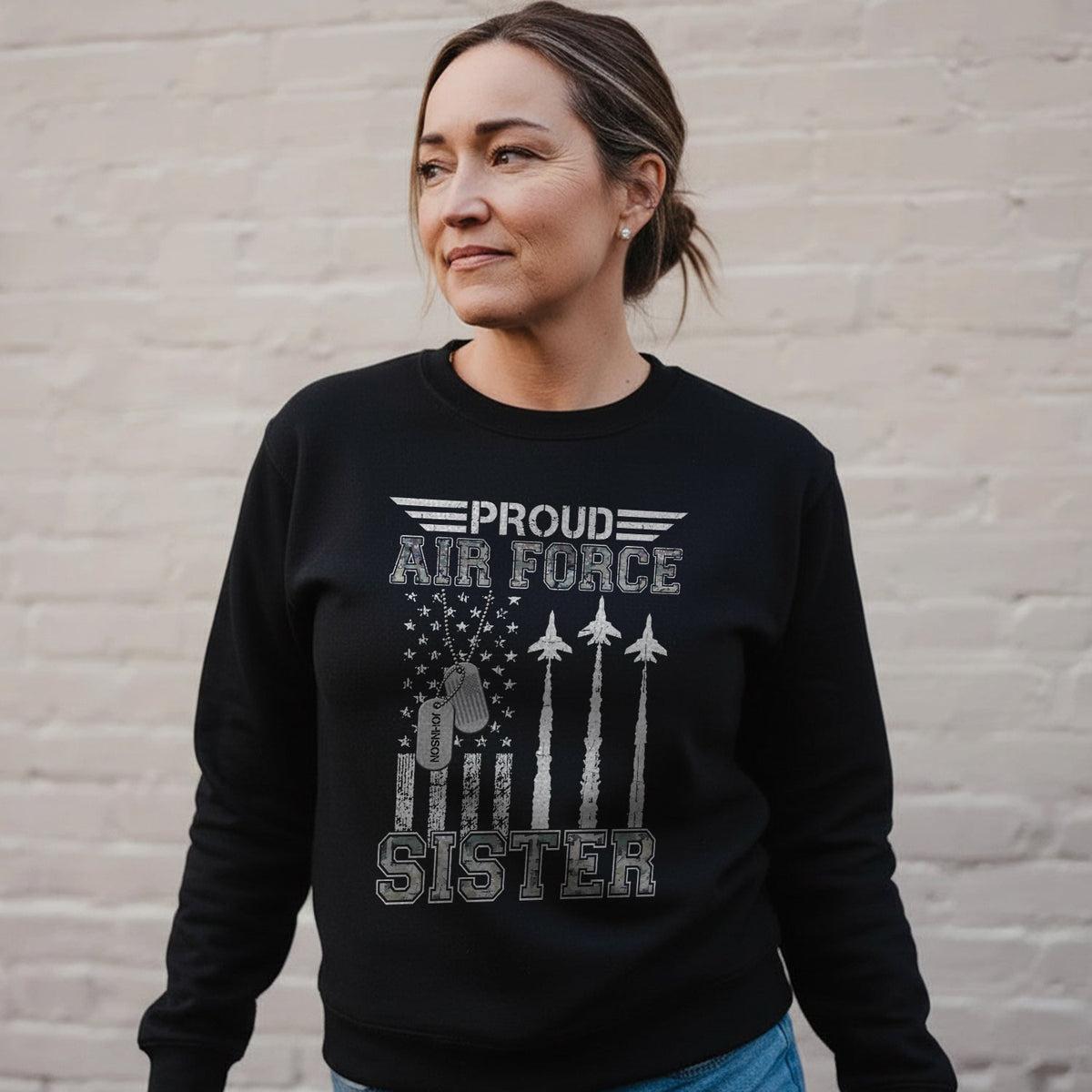 Proud Air Force Mom US Personalized Sweatshirt product image 3