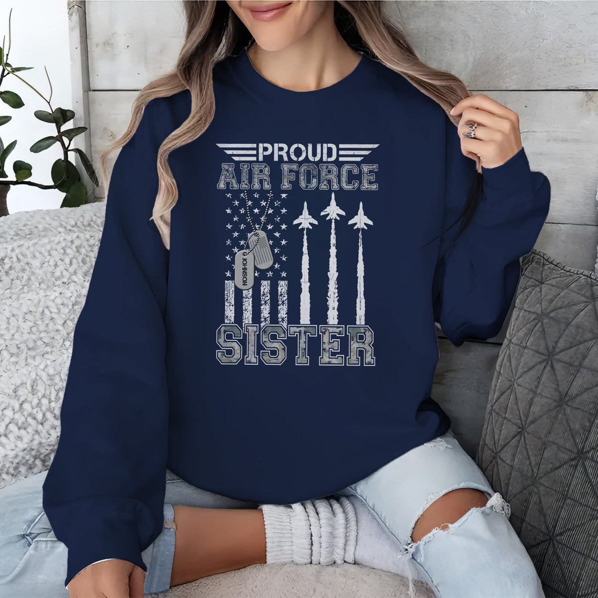 Proud Air Force Mom US Personalized Sweatshirt product image 12