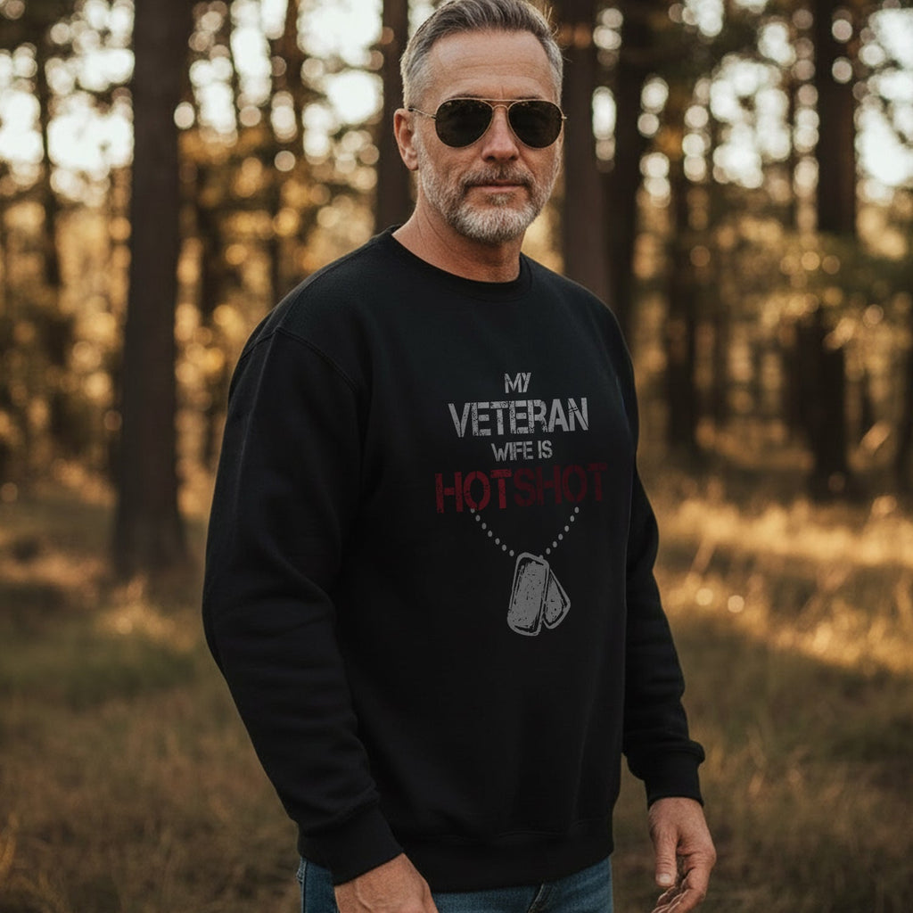 My Veteran Wife Is Hotshot Proud Sweatshirt product image 3