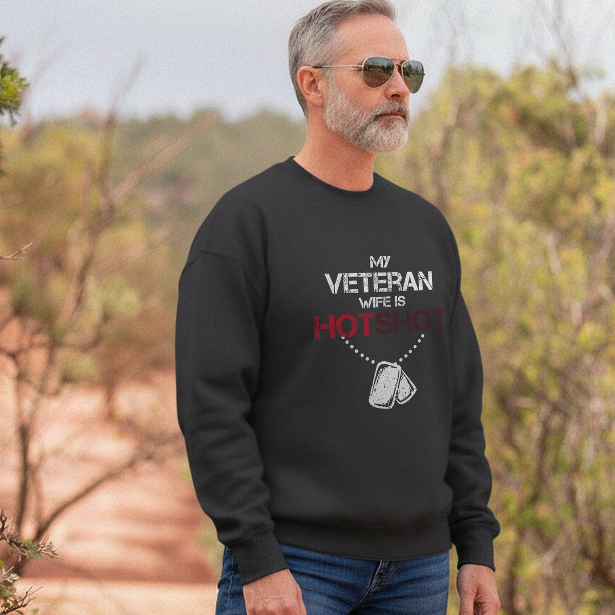 My Veteran Wife Is Hotshot Proud Sweatshirt product image 5
