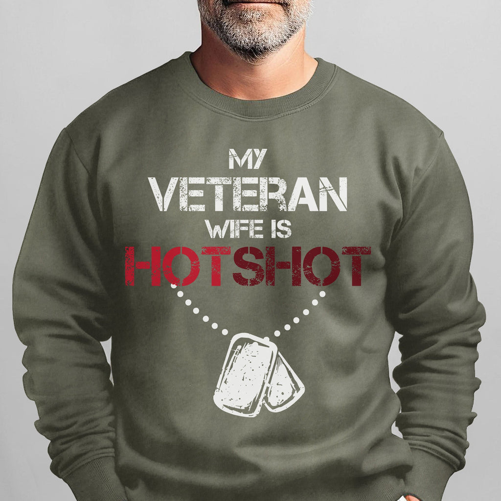 My Veteran Wife Is Hotshot Proud Sweatshirt product image 10