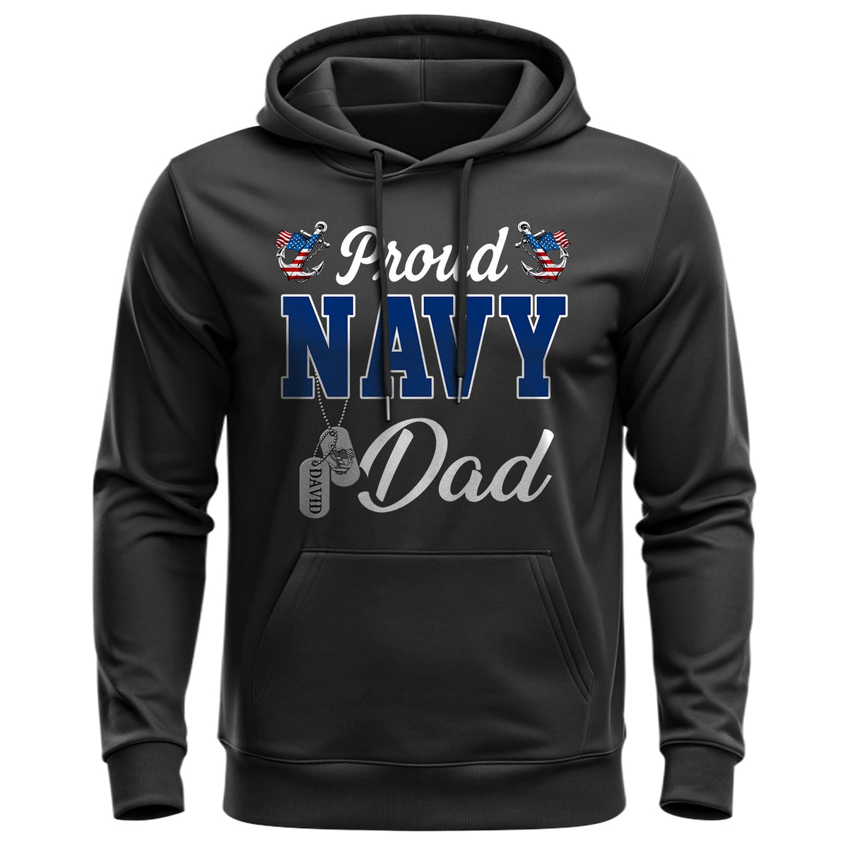 Proud Navy Dad Boot Camp Personalized Hoodie product image 1