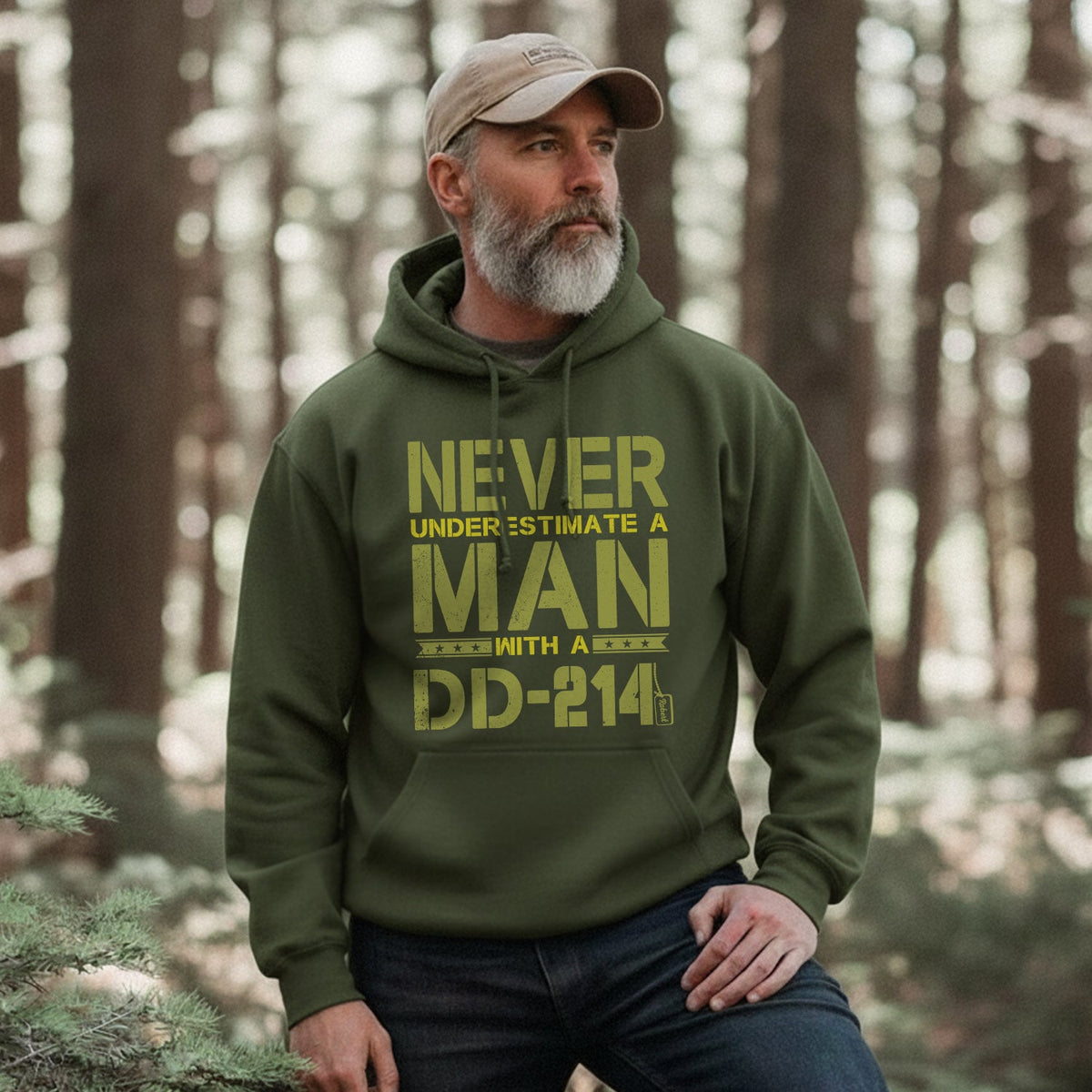 Never Underestimate a Man With Personalized Hoodie product image 4