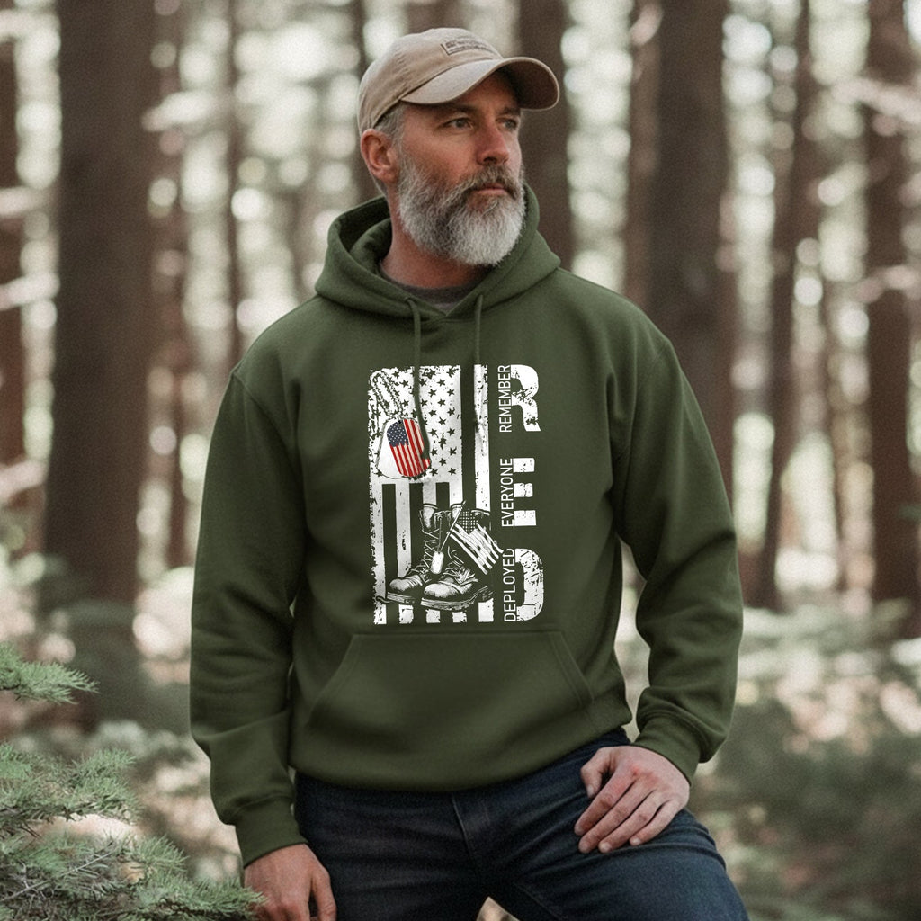 RED Remember Everyone Deployed Military Hoodie product image 4