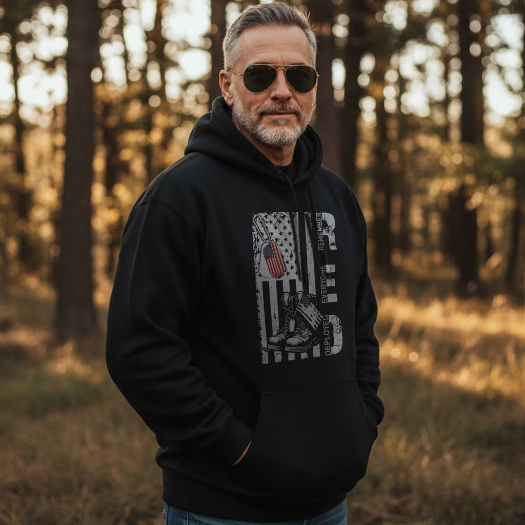 RED Remember Everyone Deployed Military Hoodie product image 5
