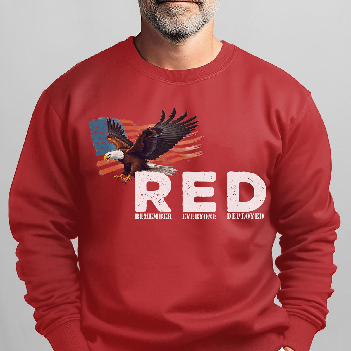 RED Remember Everyone Deployed Proud US Sweatshirt product image 14