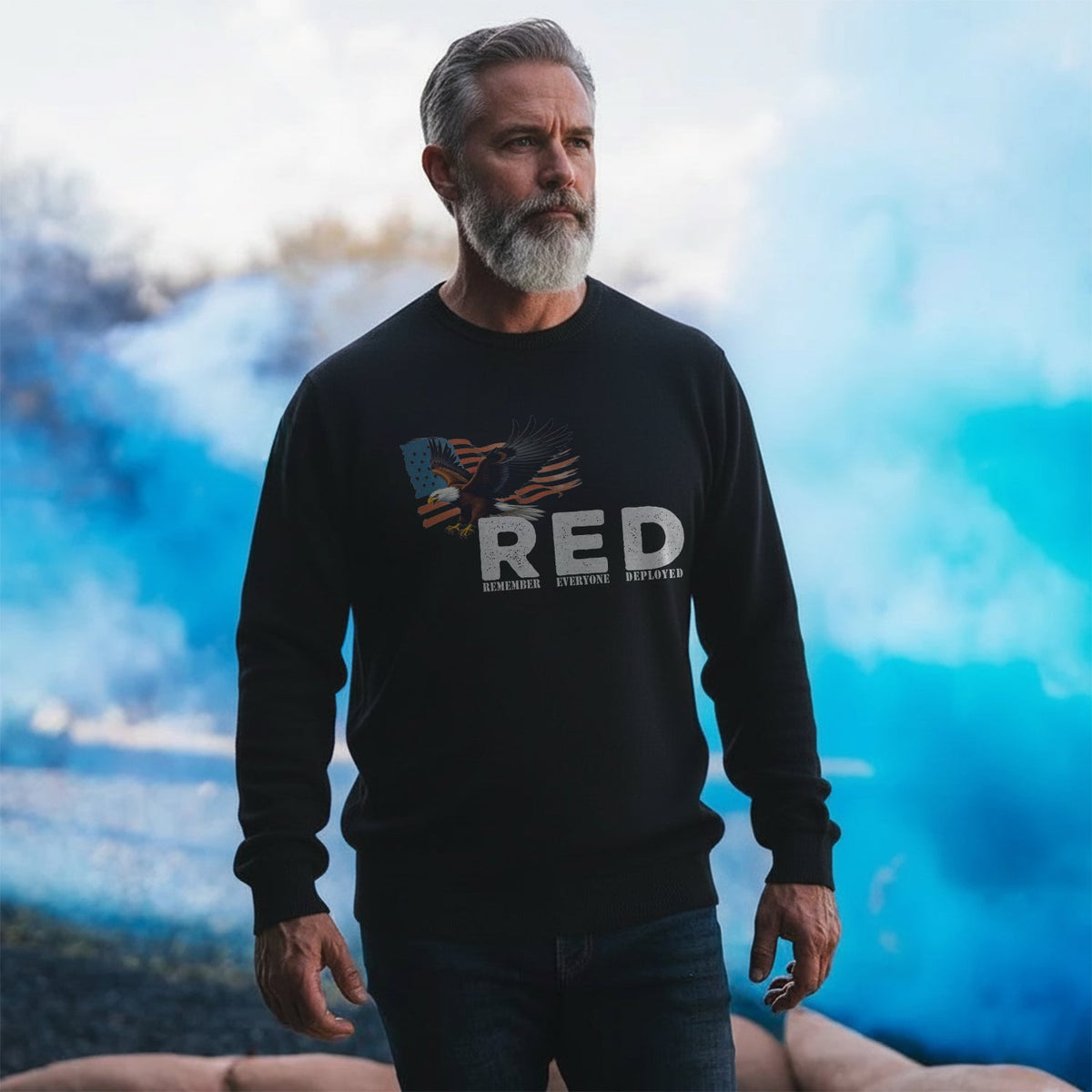 RED Remember Everyone Deployed Proud US Sweatshirt product image 2