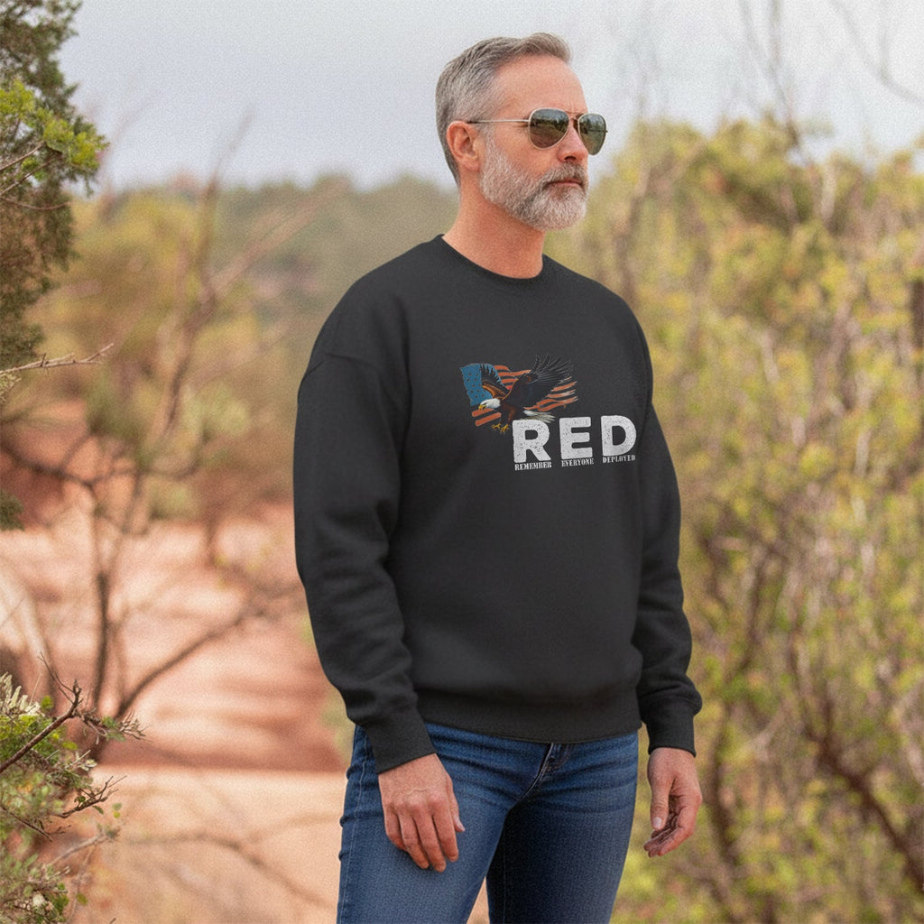 RED Remember Everyone Deployed Proud US Sweatshirt product image 5