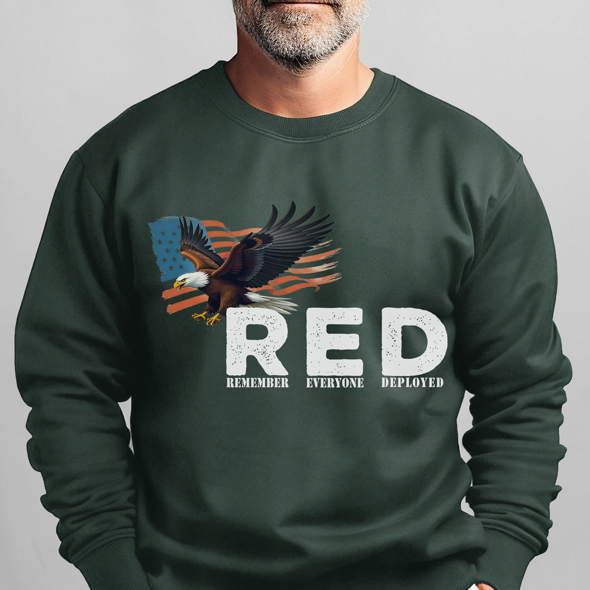 RED Remember Everyone Deployed Proud US Sweatshirt product image 8