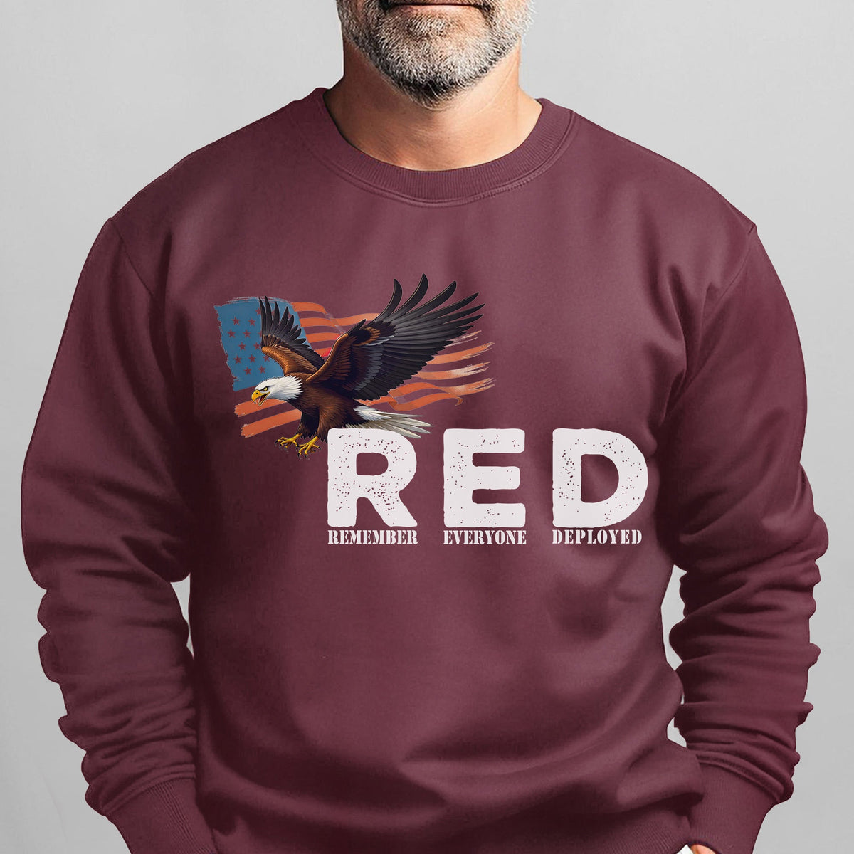 RED Remember Everyone Deployed Proud US Sweatshirt product image 10