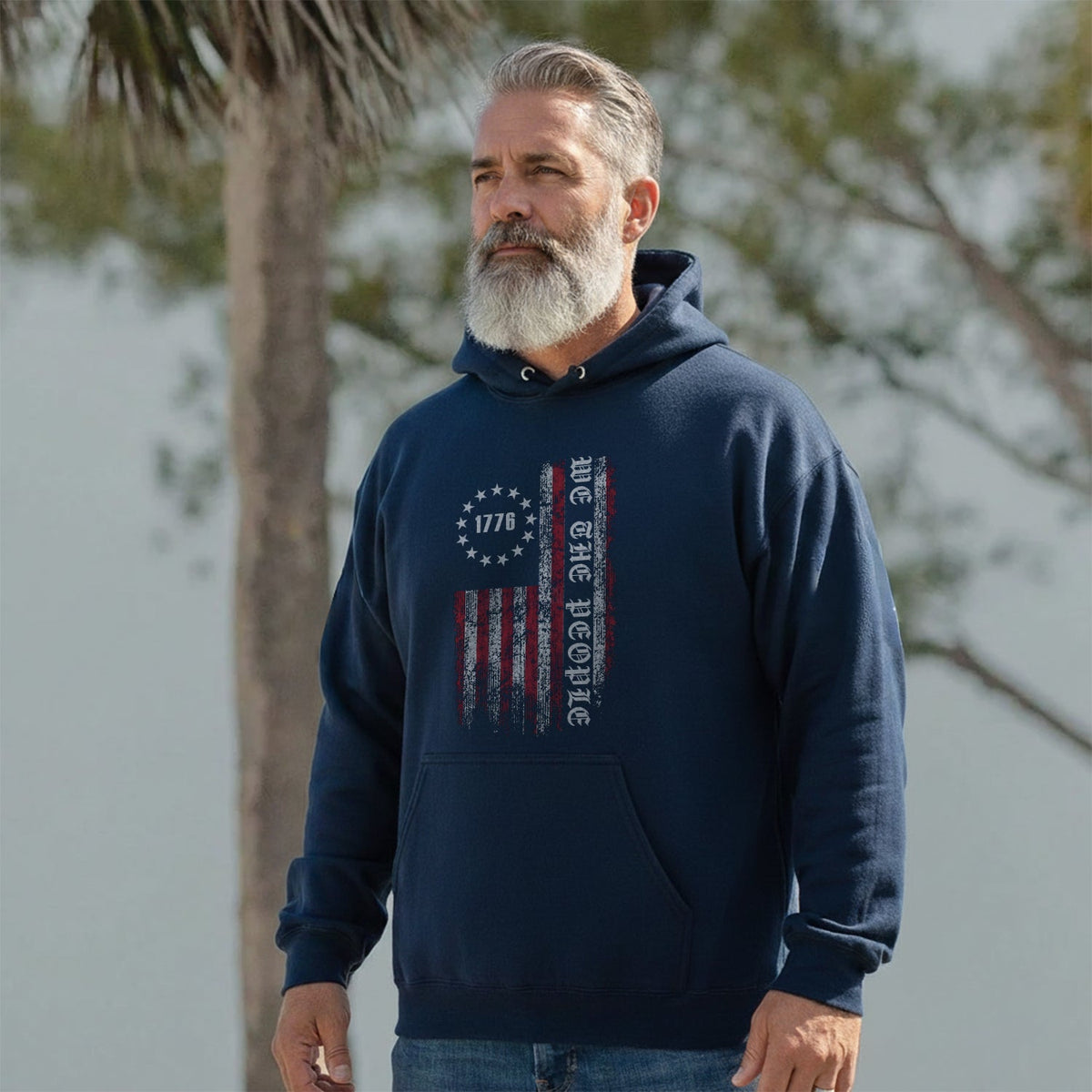 1776 We the People American Flag Patriotic Hoodie product image 2