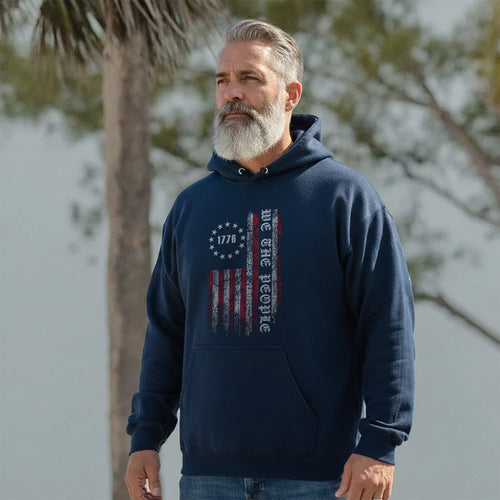 1776 We the People American Flag Patriotic Hoodie product image 2