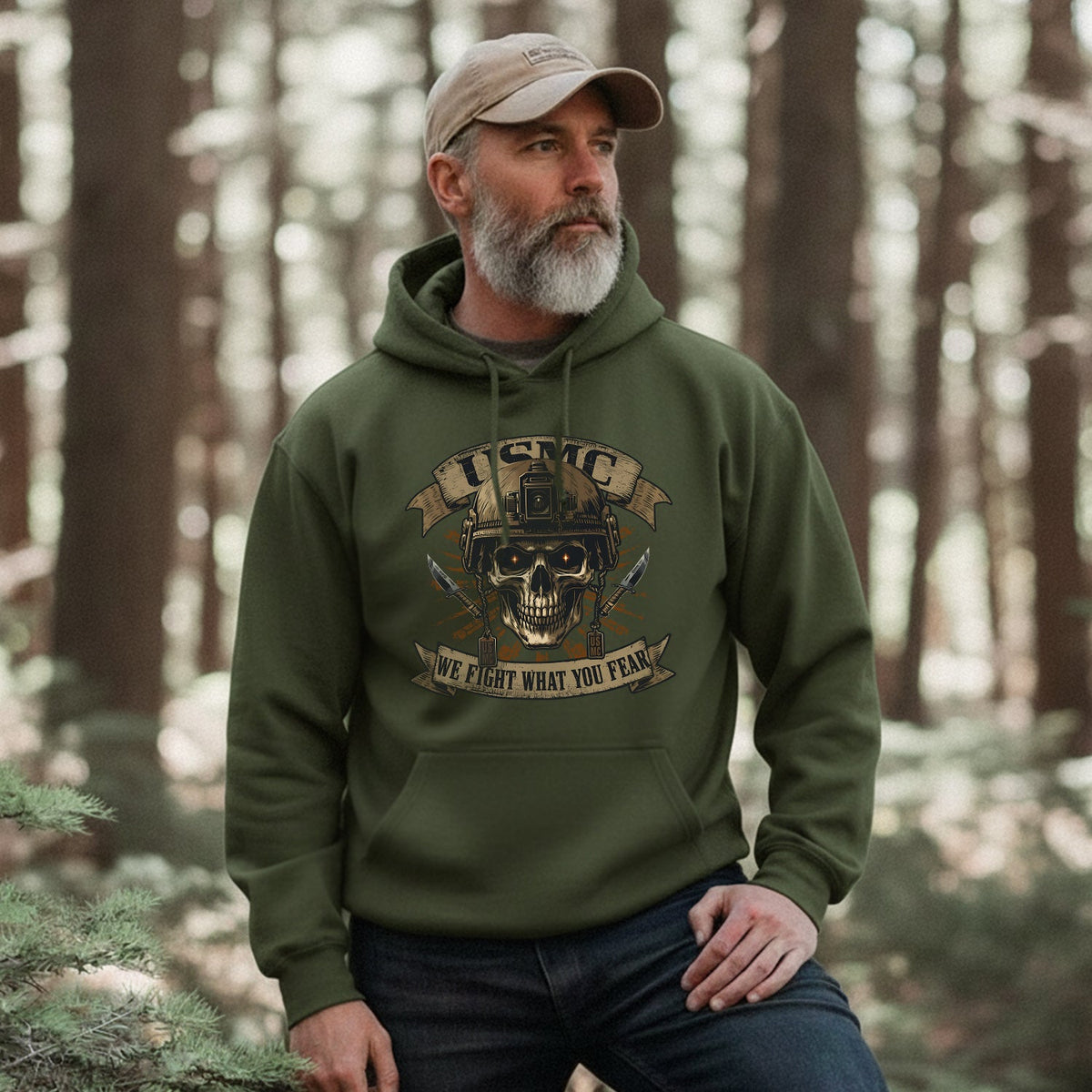 USMC We Fight What You Fear United States Hoodie product image 4