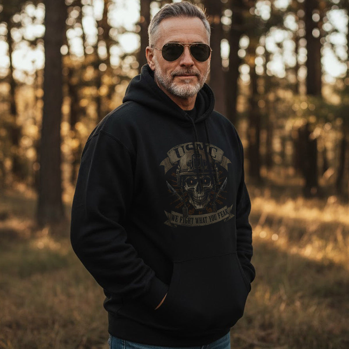 USMC We Fight What You Fear United States Hoodie product image 5