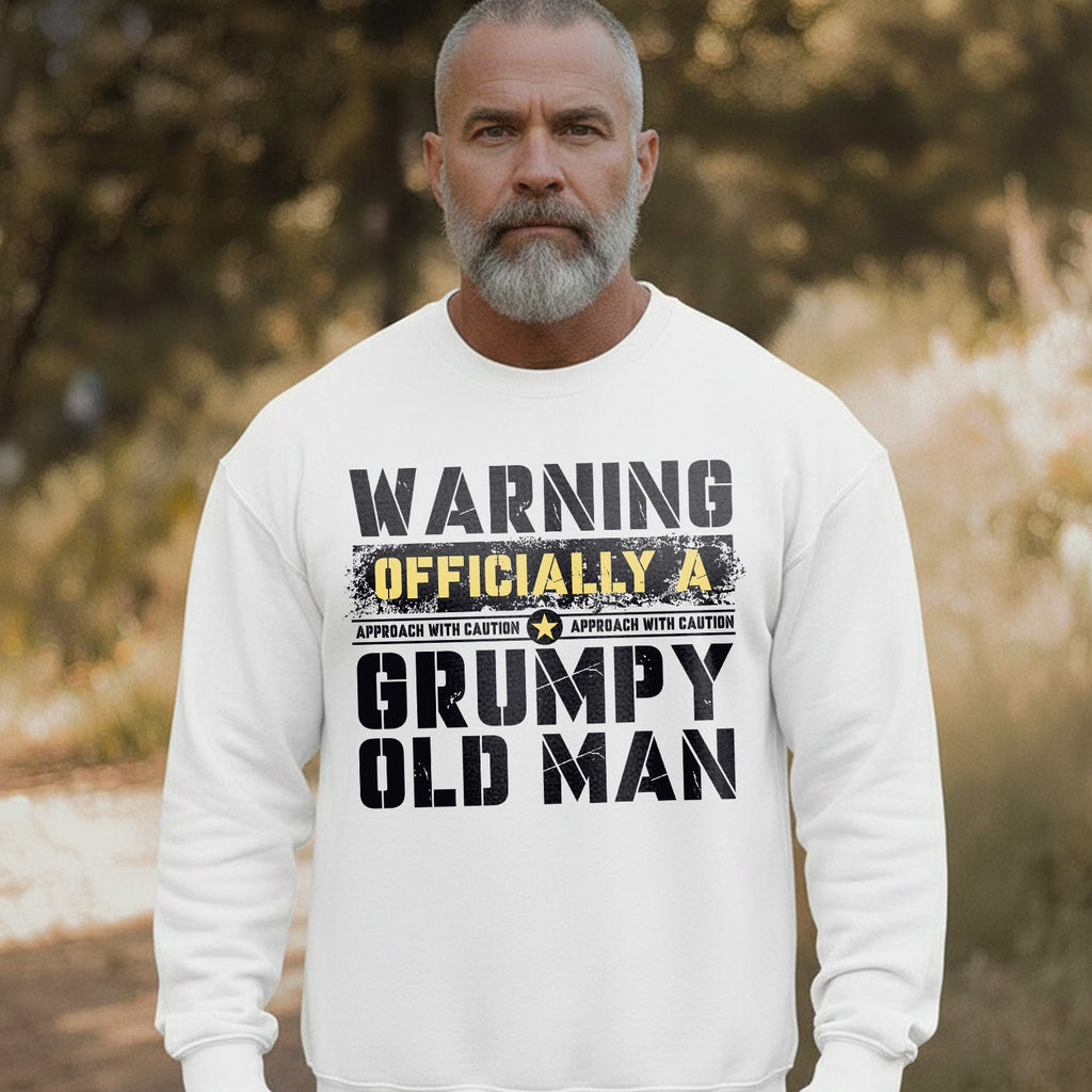 Warning Officially a Grumpy Old Man Sweatshirt product image 4