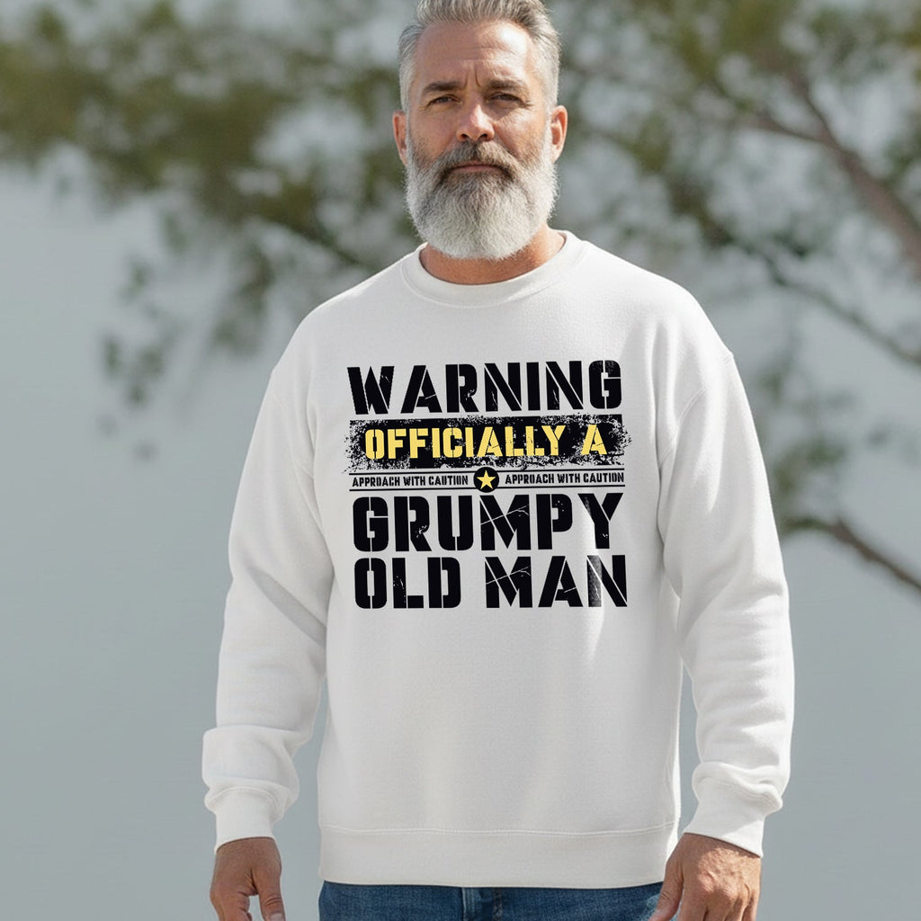 Warning Officially a Grumpy Old Man Sweatshirt product image 5