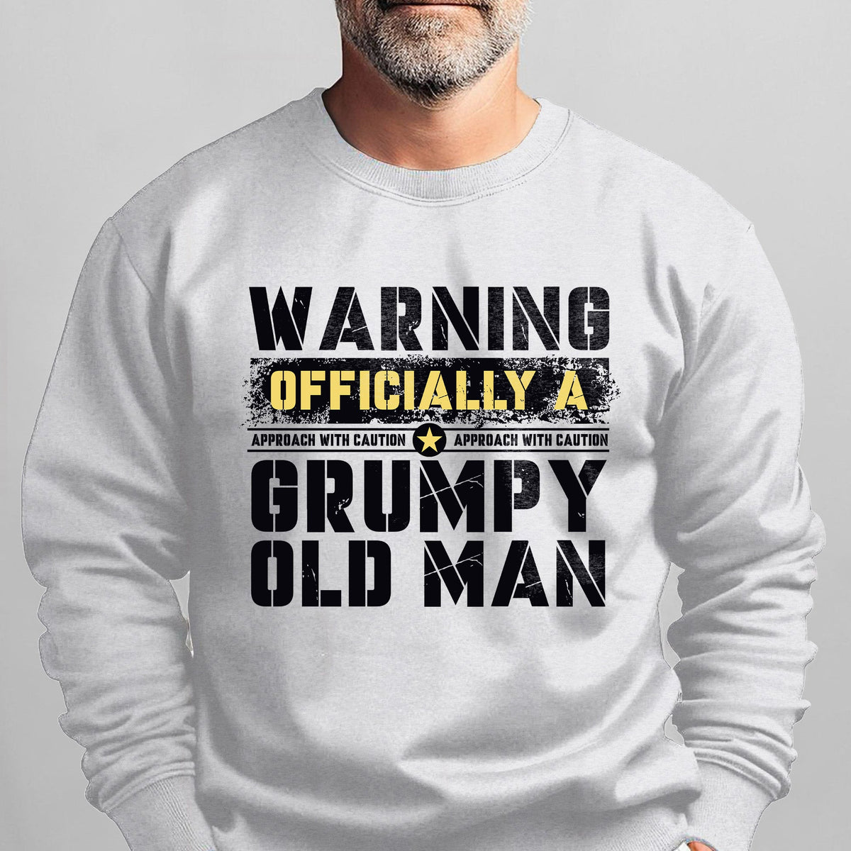 Warning Officially a Grumpy Old Man Sweatshirt product image 9