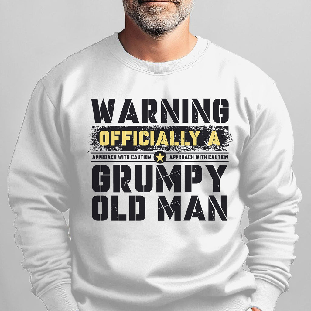 Warning Officially a Grumpy Old Man Sweatshirt product image 6
