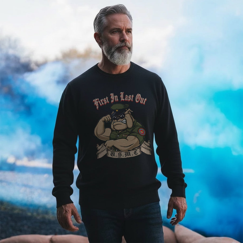 First In Last Out USMC Bulldog United Sweatshirt product image 2