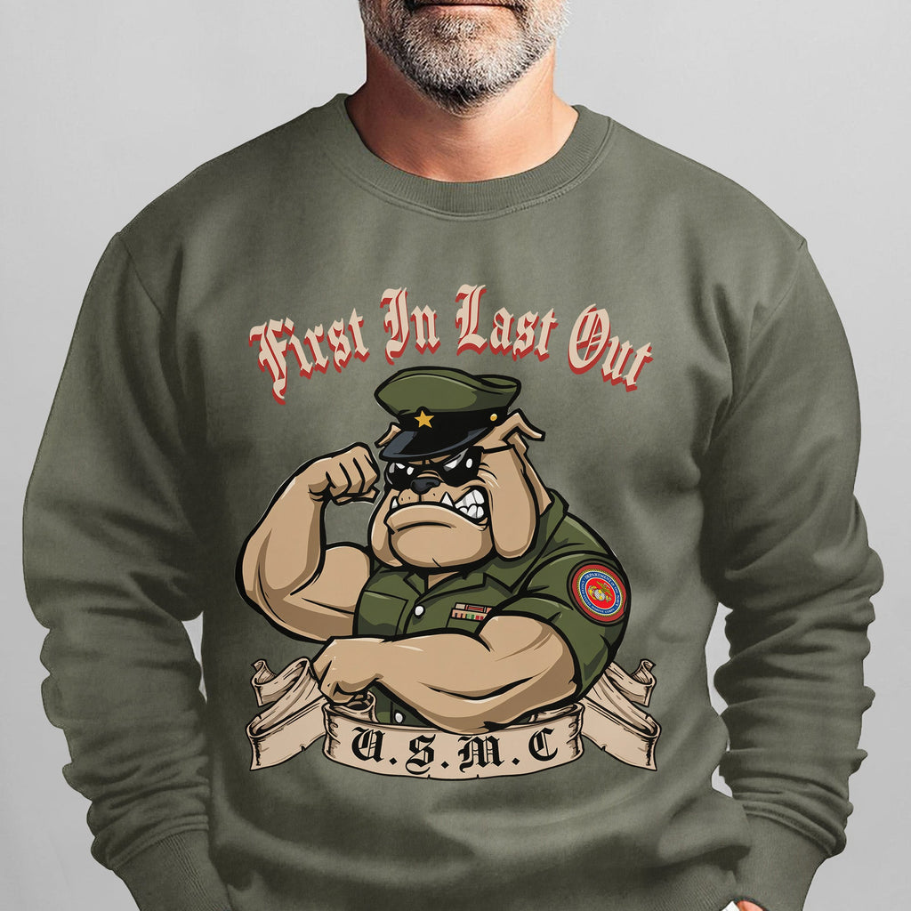 First In Last Out USMC Bulldog United Sweatshirt product image 11