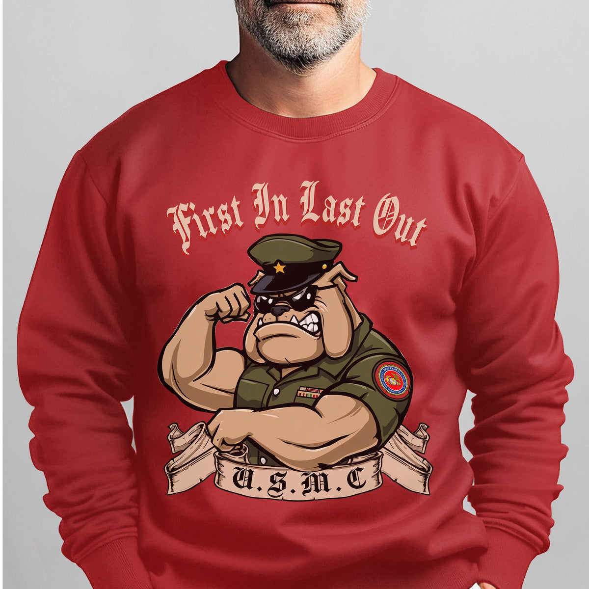 First In Last Out USMC Bulldog United Sweatshirt product image 13