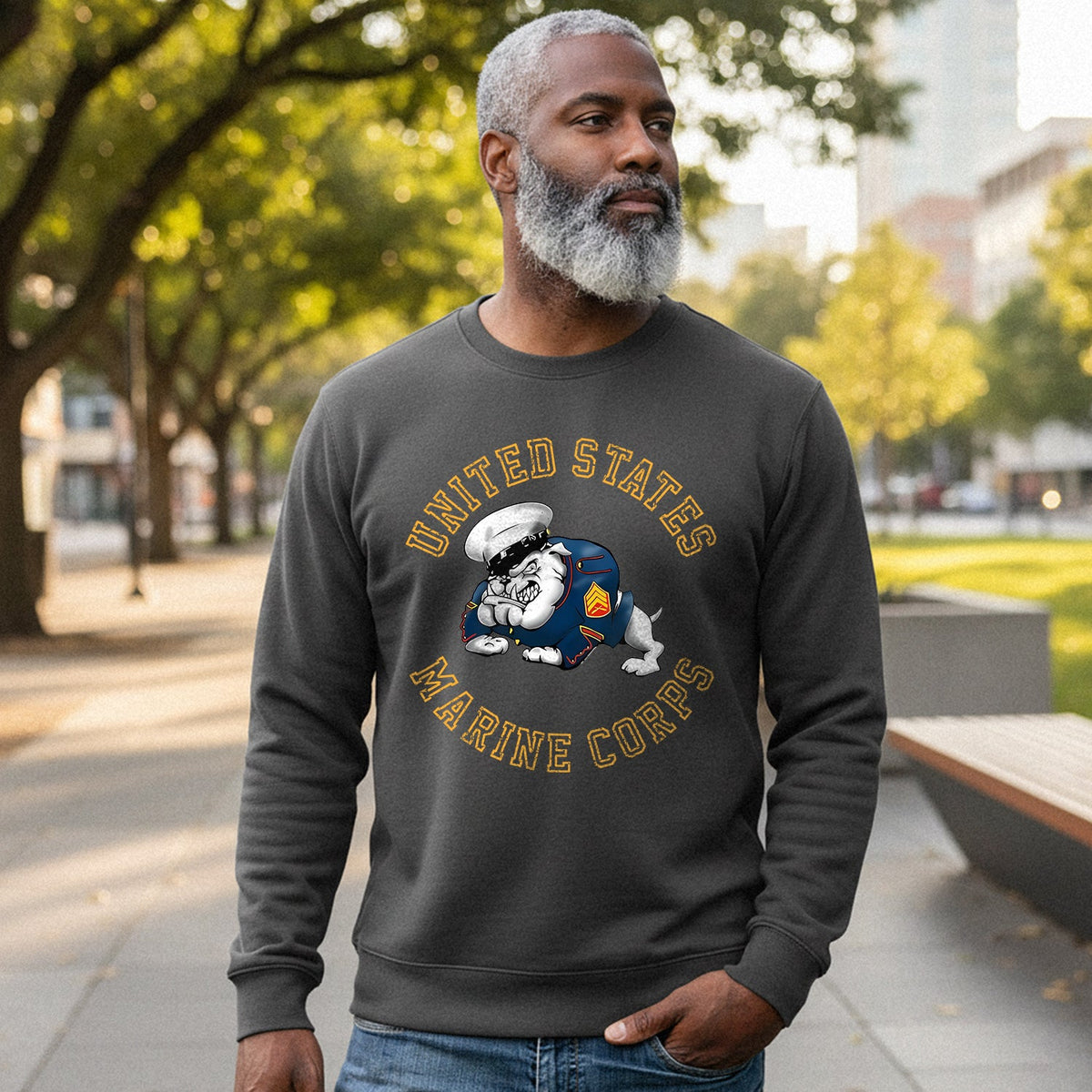 Bulldog United States Marine Corps USMC Sweatshirt product image 4