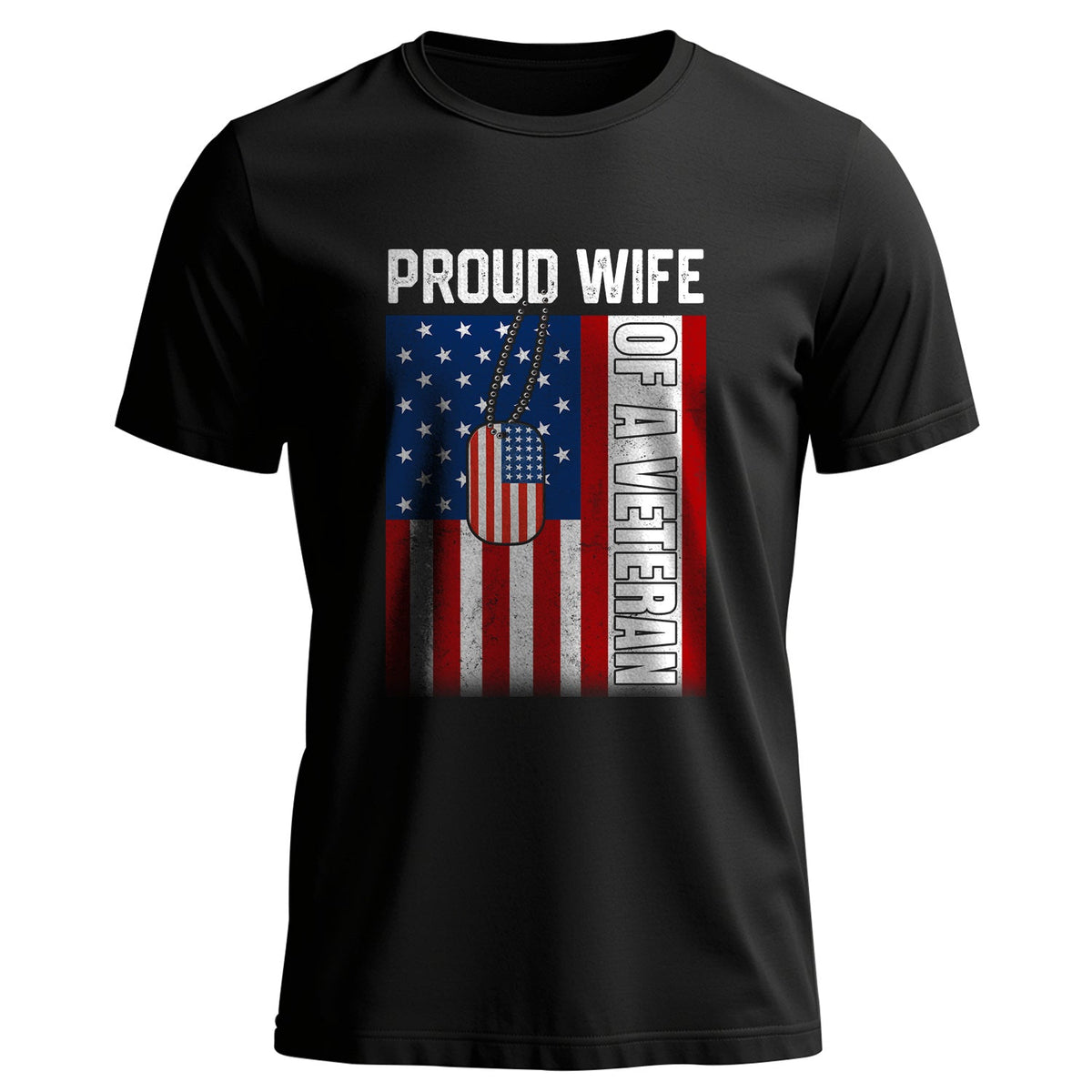 Proud Wife of a Veteran Military Design T-Shirt product image 1