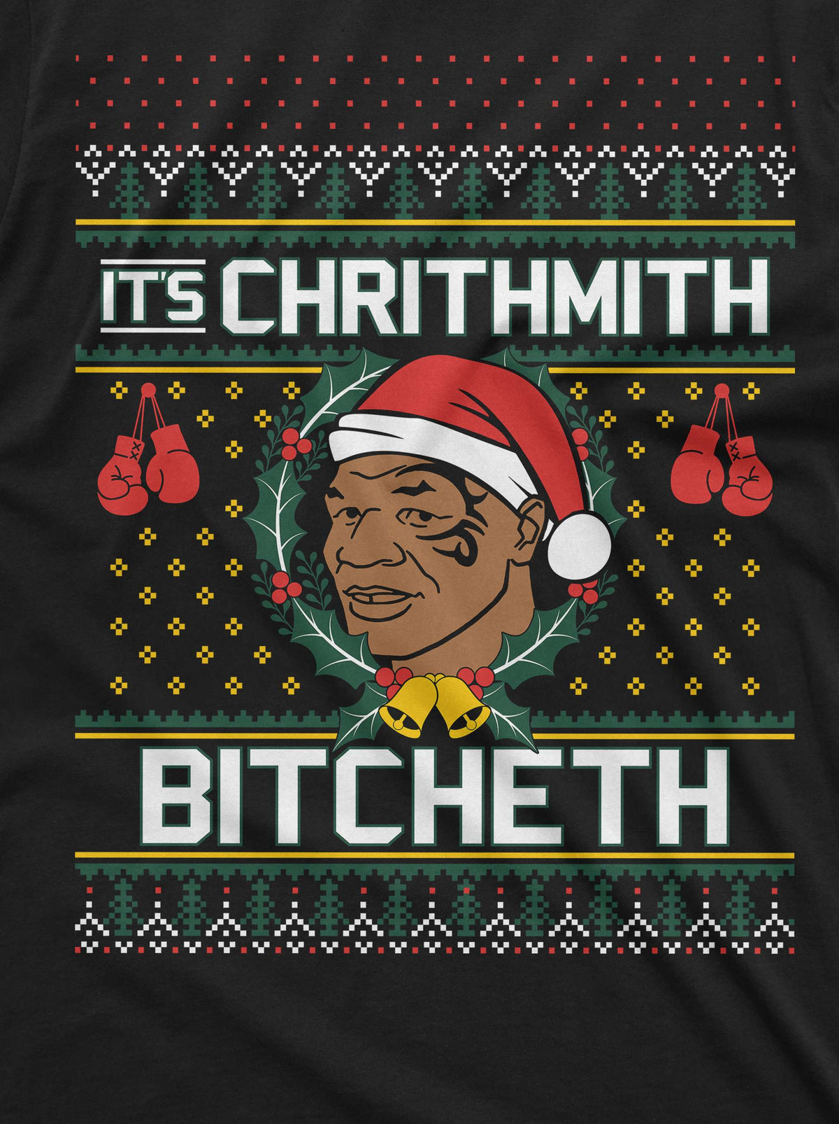 Funny Christmas Shirt Mike Tyson It's Chrithmith Bicheth product image 2