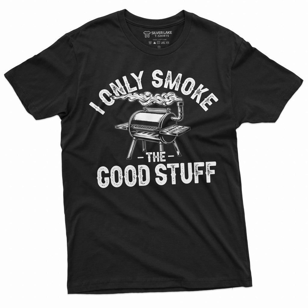 Men's Funny BBQ grilling grill T-shirt smoke good stuff product image 1