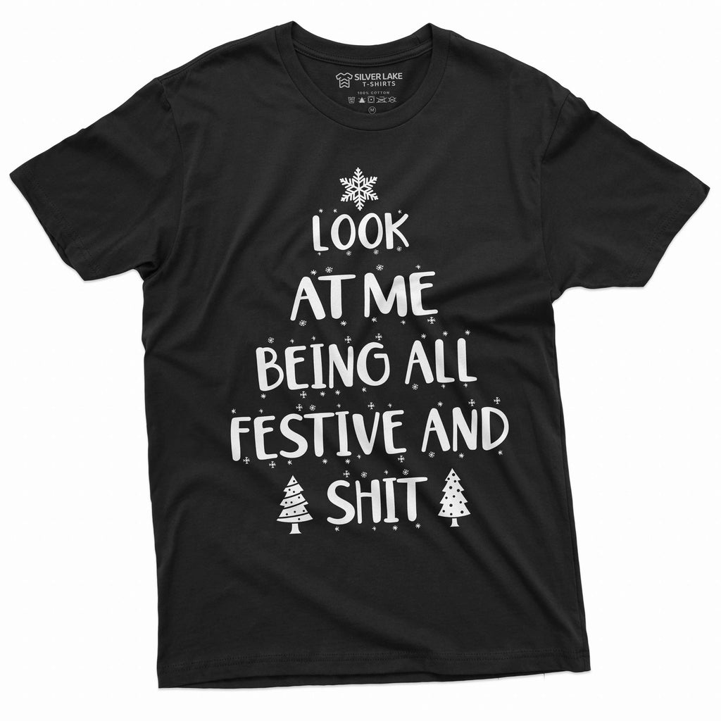 Men's Funny Festive and sh@t T-shirt Christmas mood gift product image 1