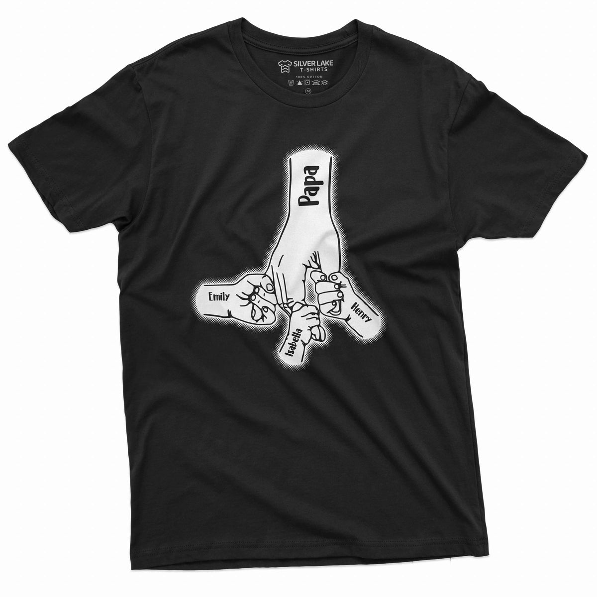 Men's Custom Names Papa and kids T-shirt Father dad Grandpa product image 1