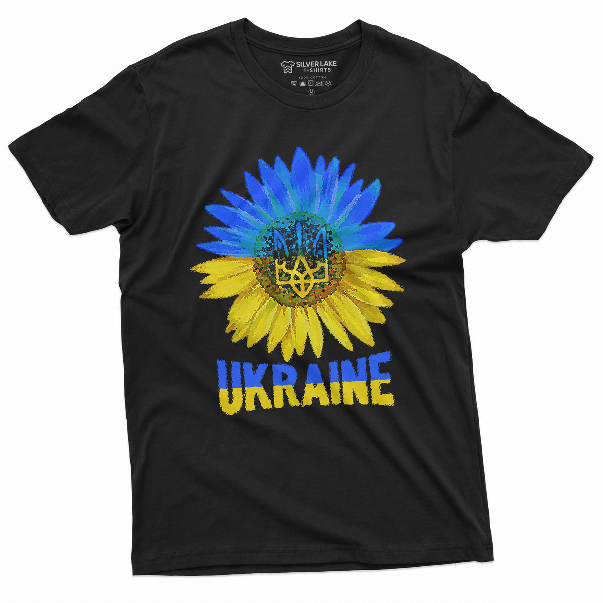 Men's Sunflower Ukraine Support T-shirt Logo Trident Blue product image 10