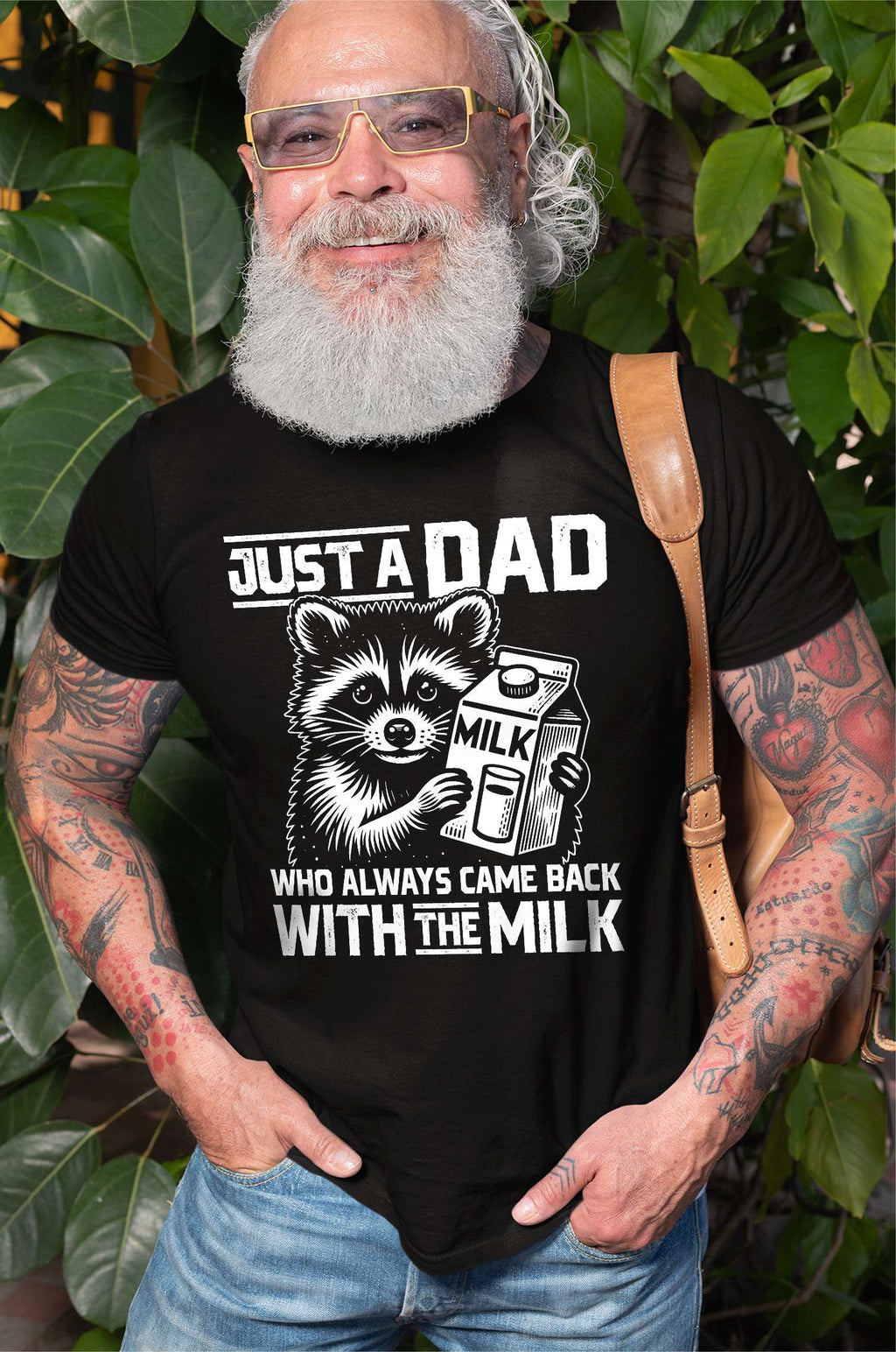 Men's Funny Father's day T-shirt Dad with milk sarcastic product image 2