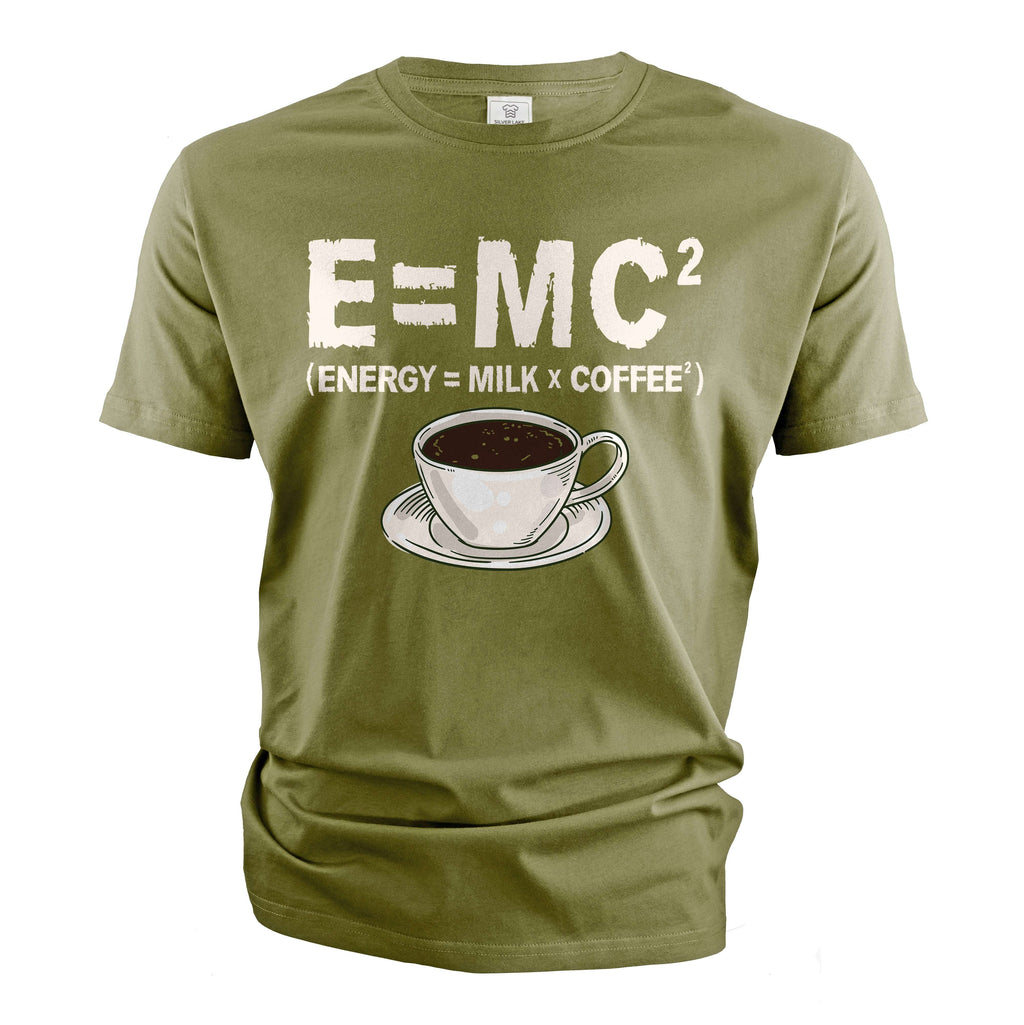 Funny Energy milk coffee science T-shirt Mass–energy product image 3