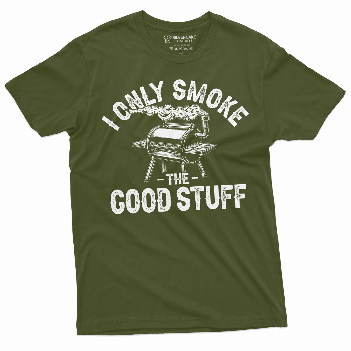 Men's Funny BBQ grilling grill T-shirt smoke good stuff product image 4