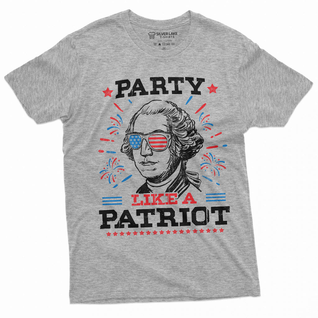 Men's Party like a patriot George Washington T-shirt USA product image 5