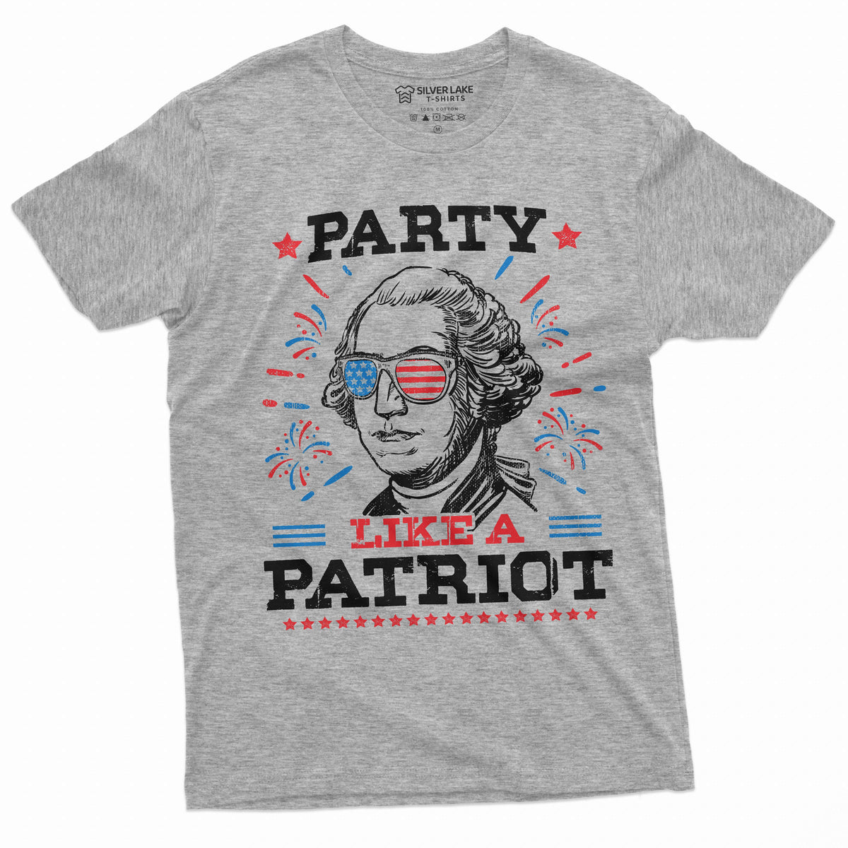 Men's Party like a patriot George Washington T-shirt USA product image 5