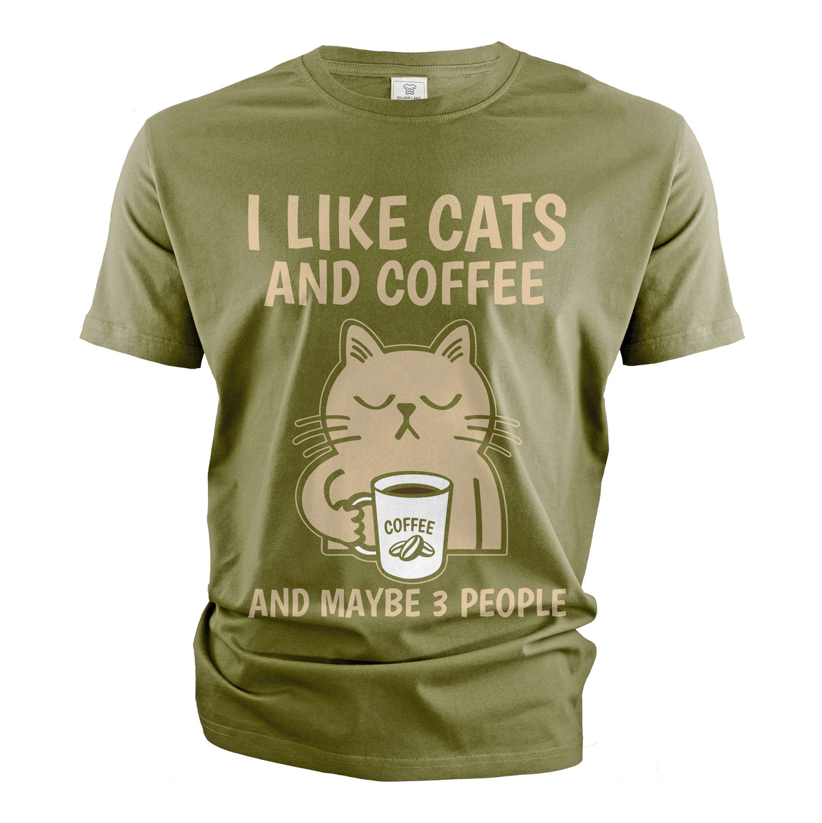 Funny Coffee and Cats T-shirt I like maybe 3 people product image 4