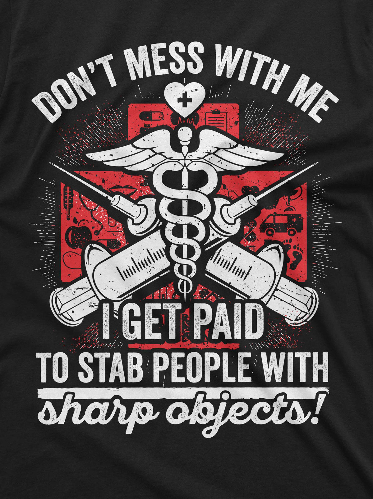 Nurse shirt Funny RN Doctor gift tee stab people with sharp product image 2