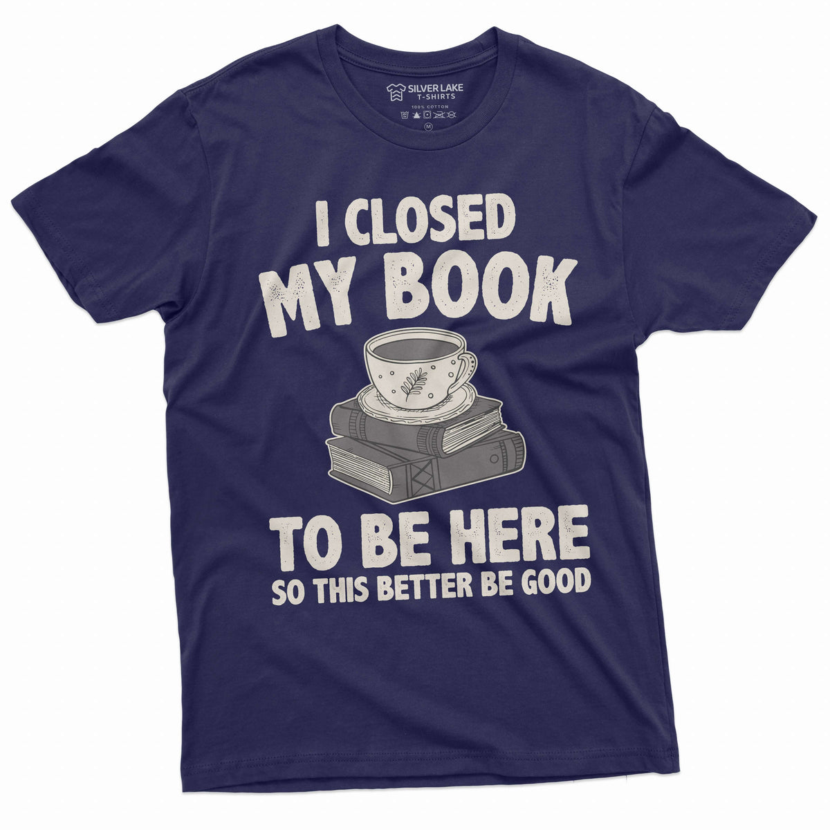 I closed my book T-shirt funny reading gift tee shirt back product image 3