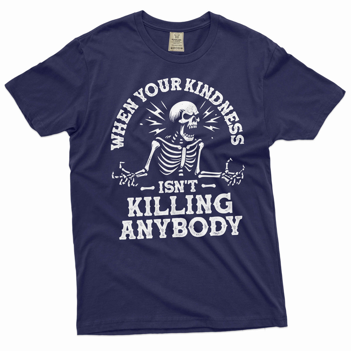 Men's funny killing with kindness T-shirt Halloween party product image 3