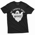 Men's Funny Halloween T-shirt my favorite spirit is Whiskey product image 1