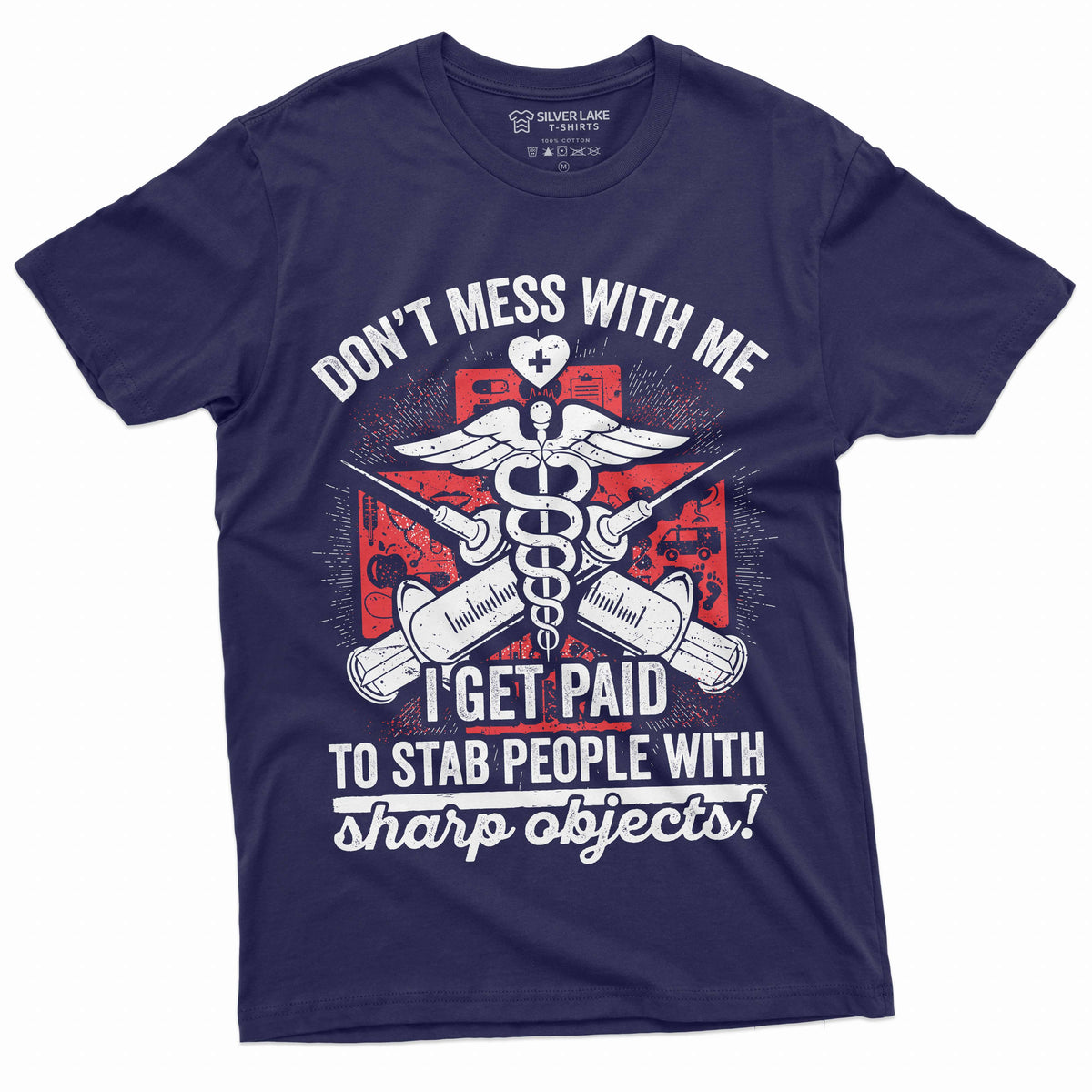 Nurse shirt Funny RN Doctor gift tee stab people with sharp product image 3