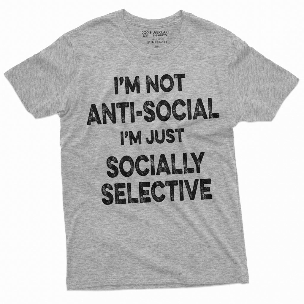 Men's Funny Anti-Social T-shirt Socially Selective product image 5