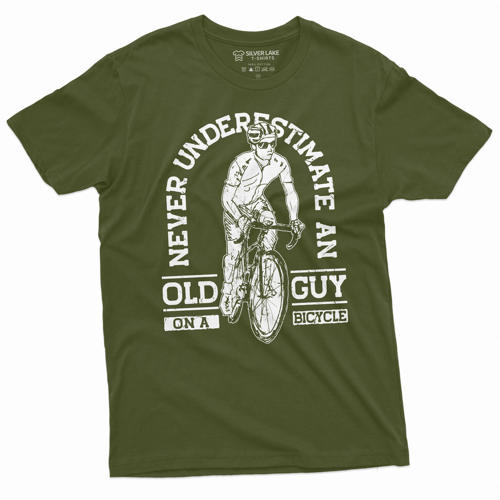 Men's Bicycle Bike T-shirt Old guy on Papa Dad Grandpa product image 4