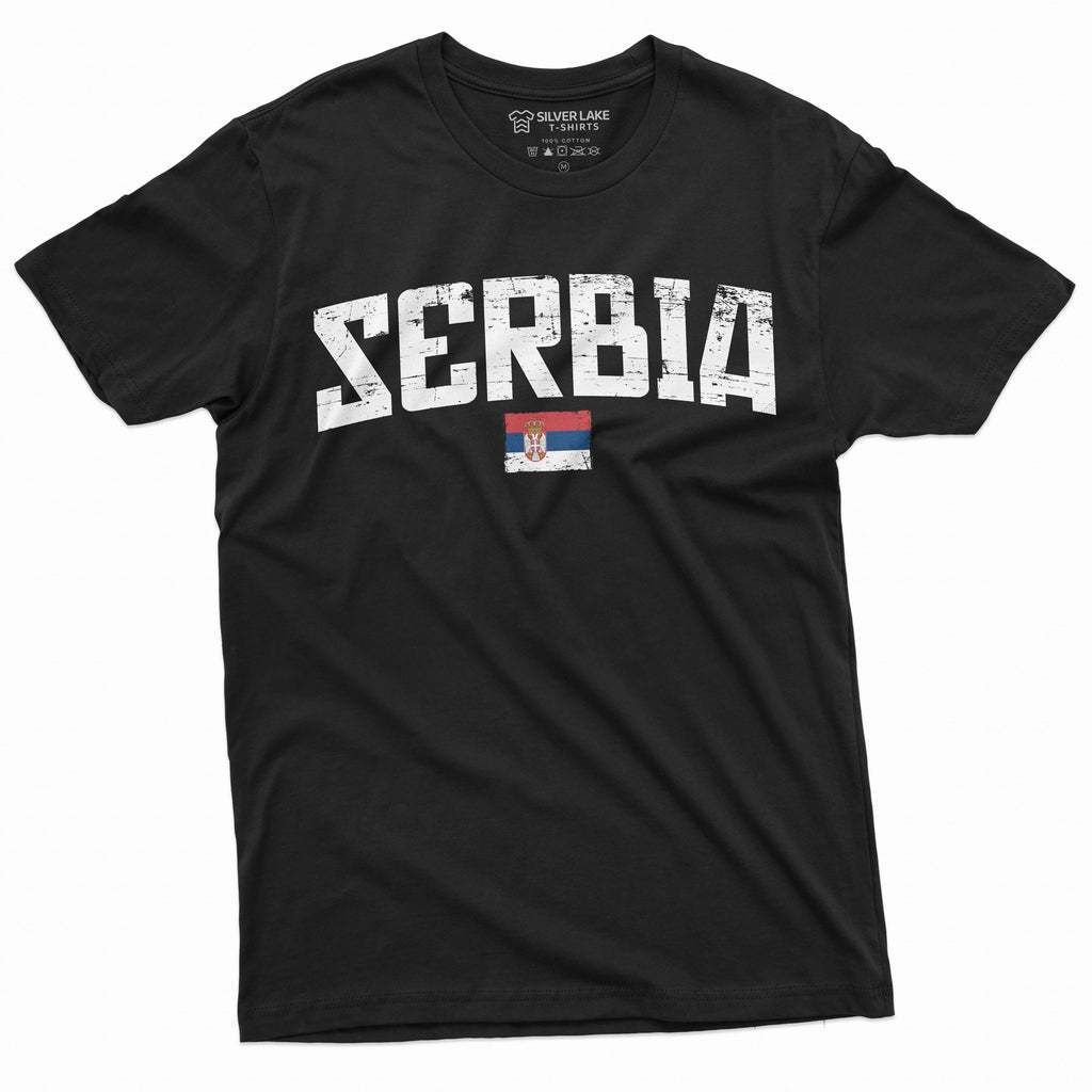 Men's Serbia T-shirt Serbian Flag Coat of Arms Tee Shirt product image 8